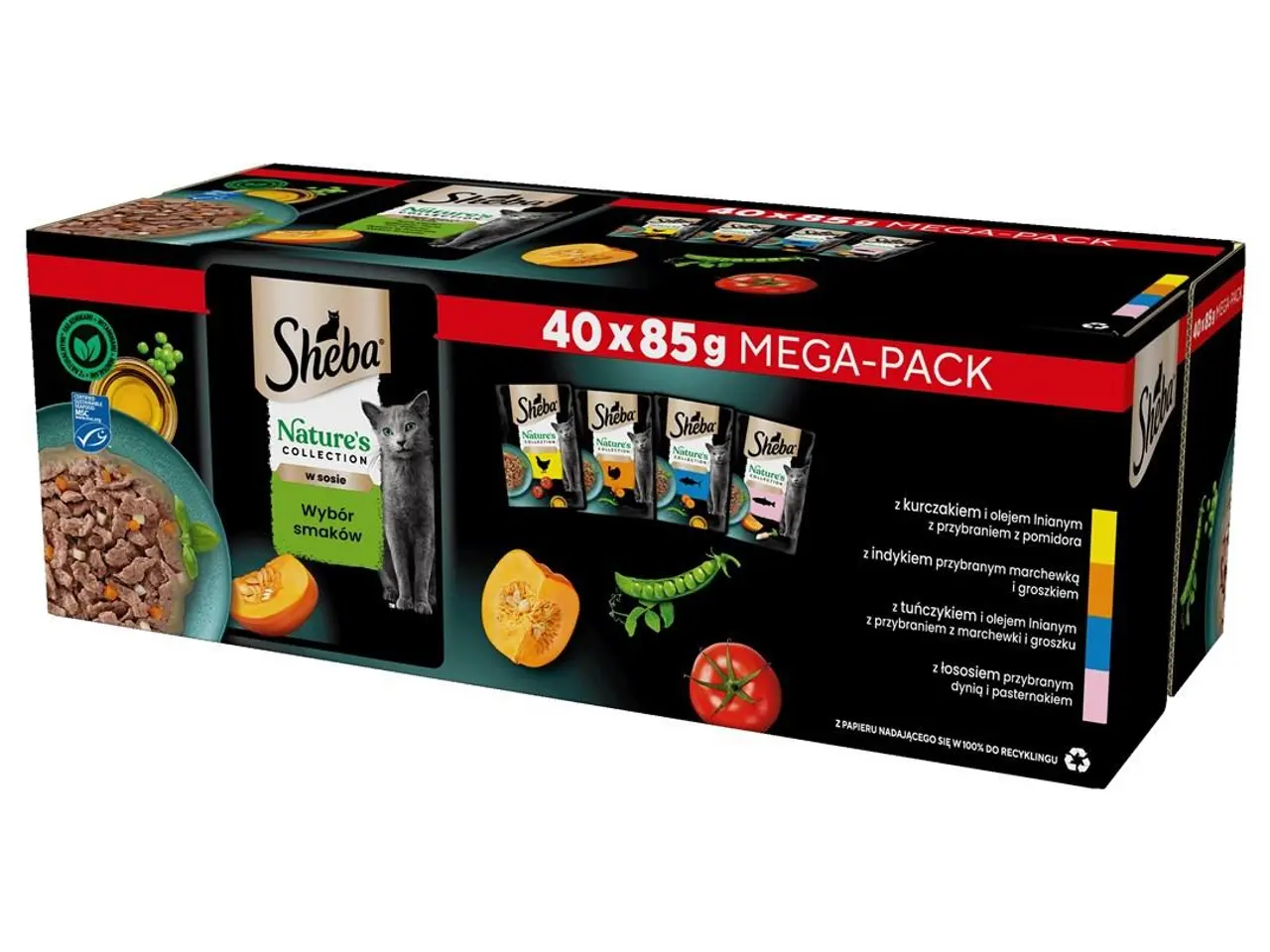 Billede 1 - Vådfoder til voksne katte Sheba Nature's Collection Mix - 40 x 85 g
