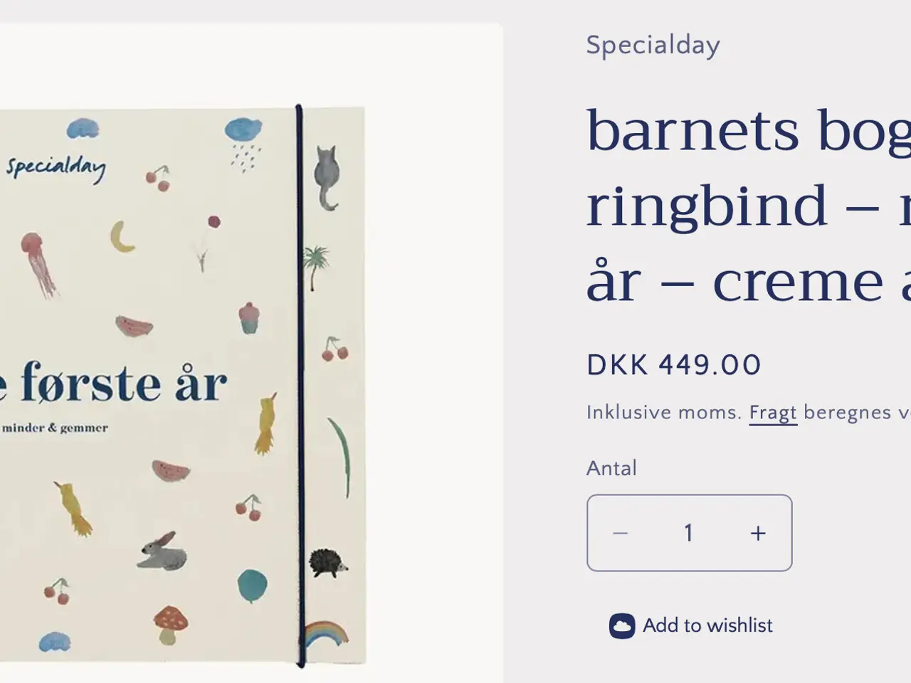 Billede 1 - Barnets bog: Special day - Mine første år