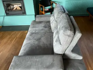 Sofa med flytbare ryglæn