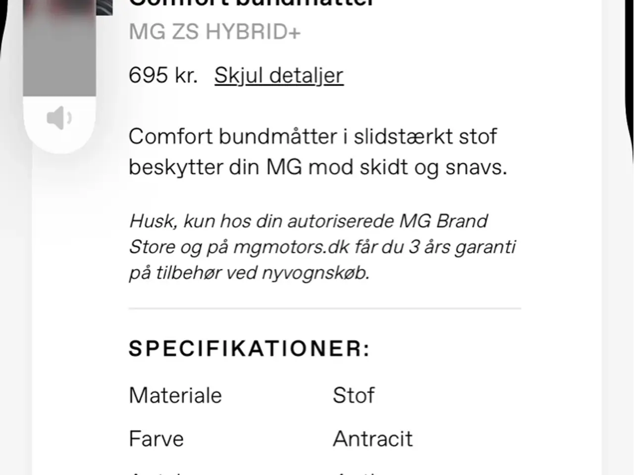 Billede 3 - Original MG tilbehør