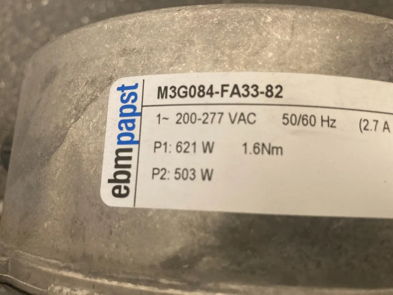Billede 14 - ebm-papst M3G084-FA33-82 AC Motor 230V 621W HVAC