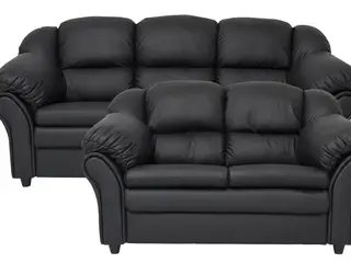 Tønder 3+2 personers sofasæt i Soft PU - sort