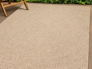 Gulvtæppe ZIZUR 240x340 cm jute-look indendørs og udendørs