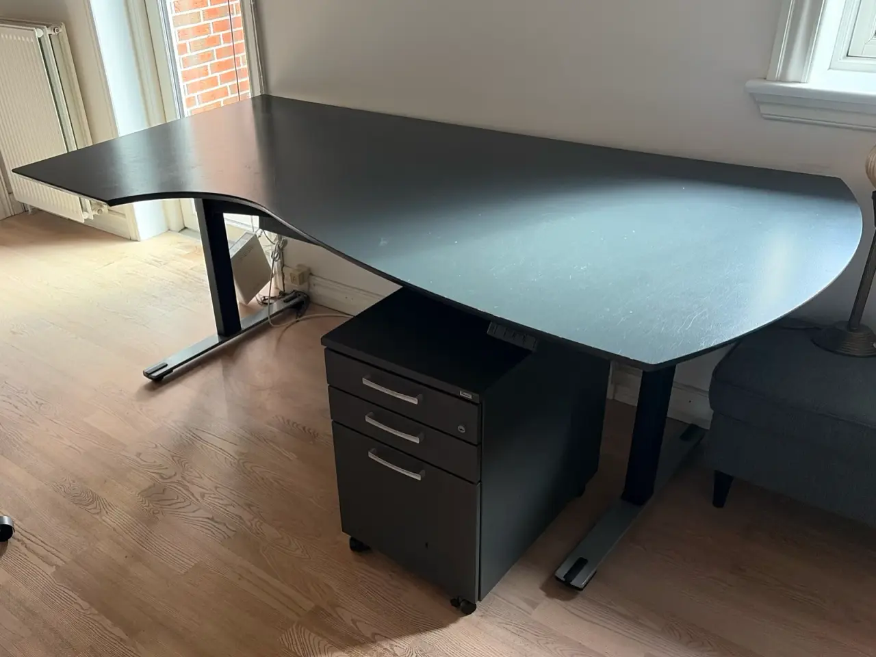 Billede 1 - Dencon hæve-/sænkebord 200 × 100 cm – skuffemodul