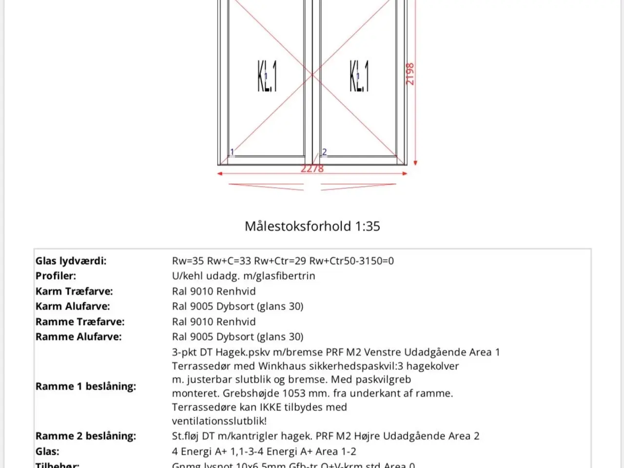 Billede 1 - Outline vinduer og dør