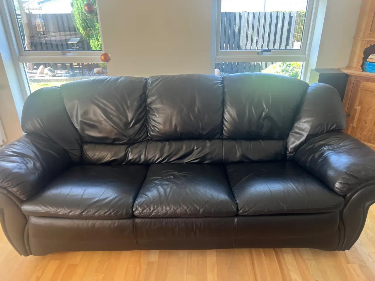 Billede 1 - 3 Pers lædersofa