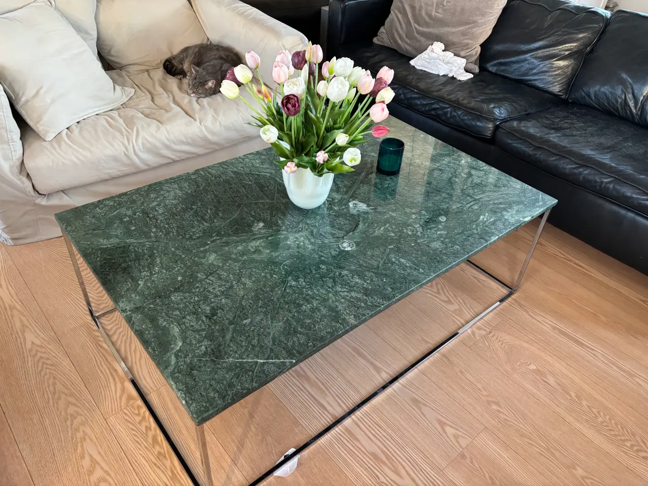 Billede 1 - Grøn marmorbord