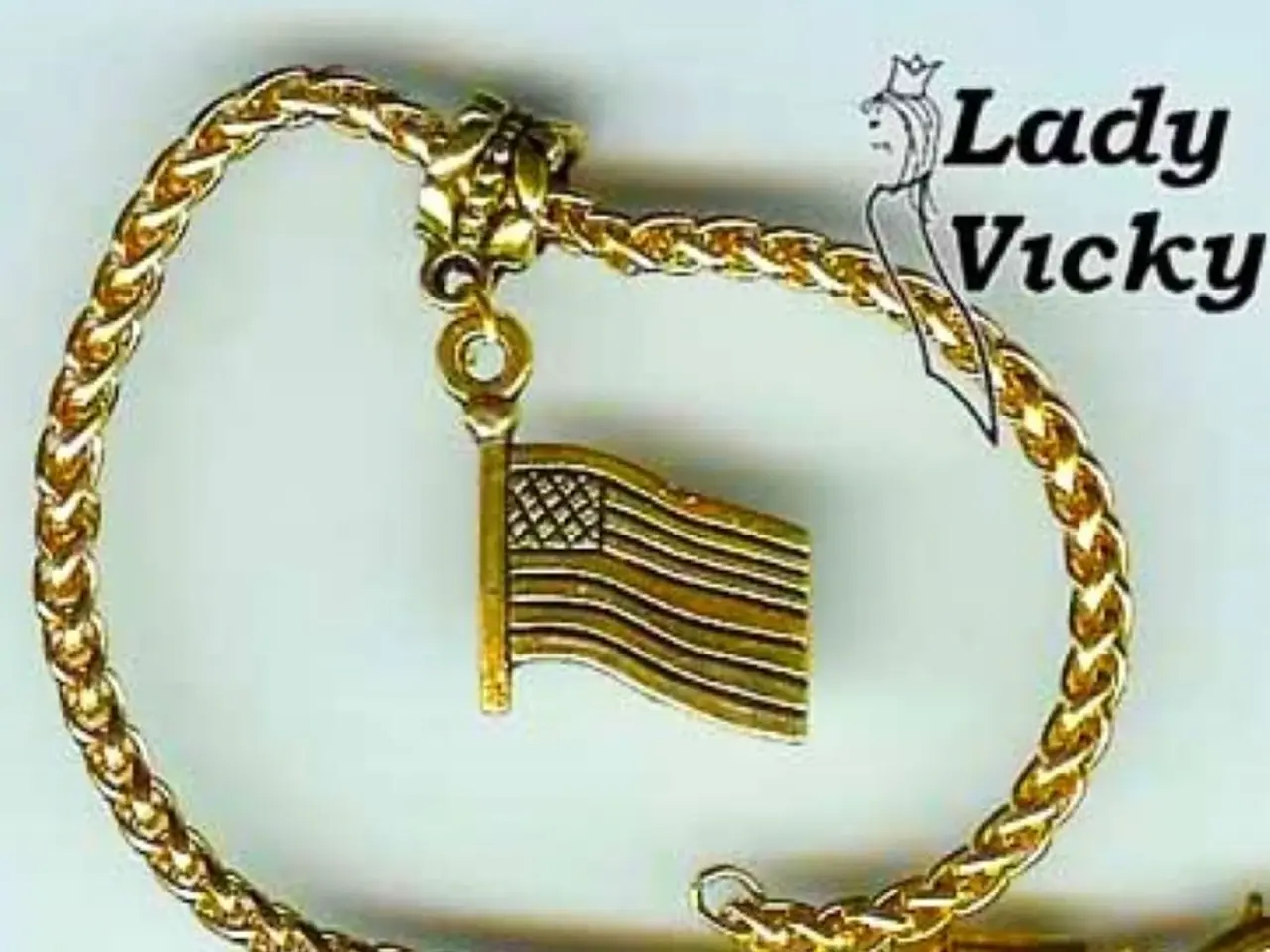 Billede 6 - Gyldne charms med flag: Stars'n'Stripes