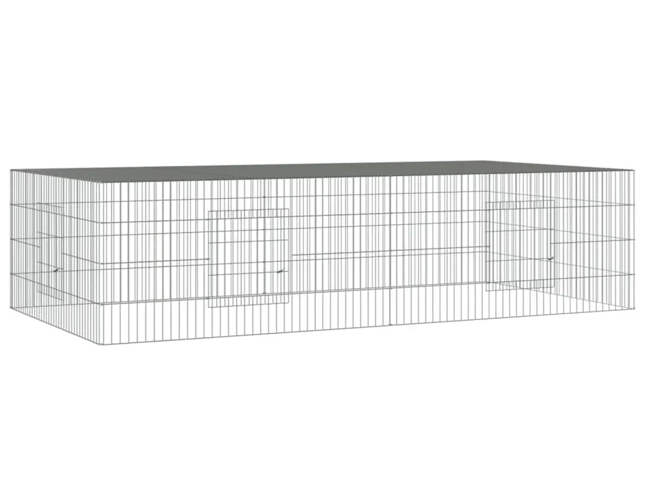 Billede 2 - Kaninbur 2 paneler 220 x 110 x 55 cm - galvaniseret jern