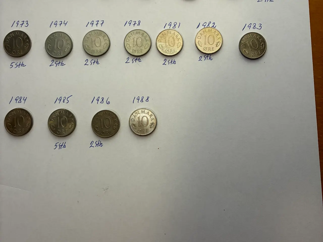 Billede 3 - Danske 10 ører 102 stk. (33 stk. + 67 stk. + 2 stk
