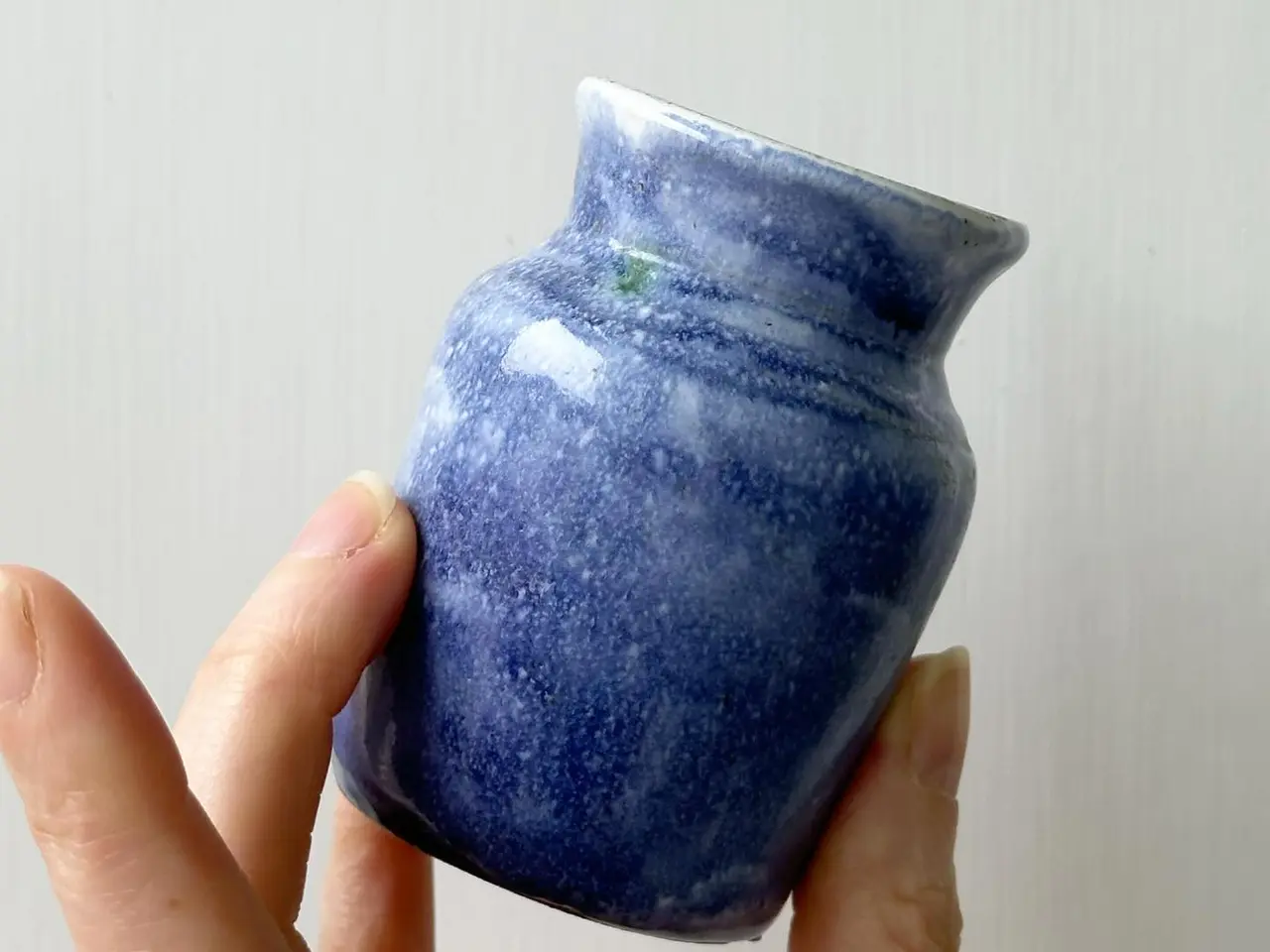 Billede 5 - Minivase af keramik, blå, Uganda