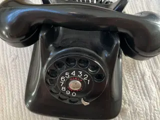 Gammel sort telefon