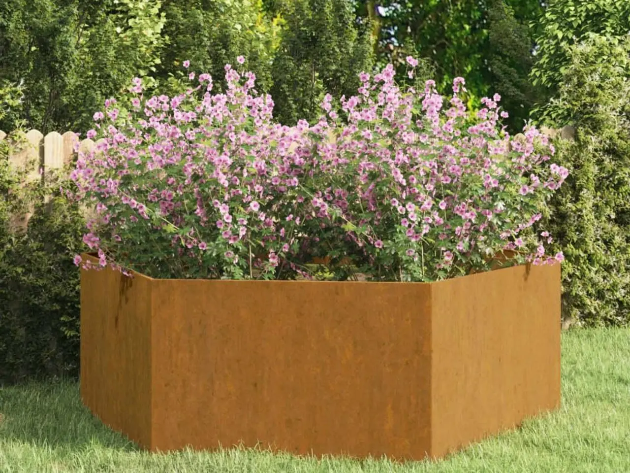 Billede 1 - Plantekasse i cortenstål - rustfarvet 138 × 120 × 45 cm