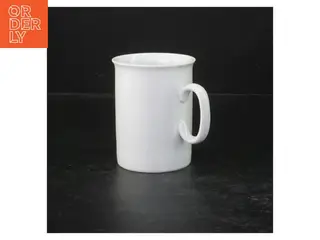 Hvid porcelænskop (str. Ø. 7,5 cm. længde, 10 cm)
