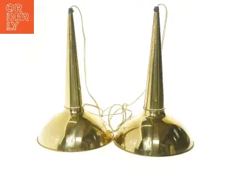 Sæt med messing pendel loftlampe (str. 2 styk, 40x25 cm)