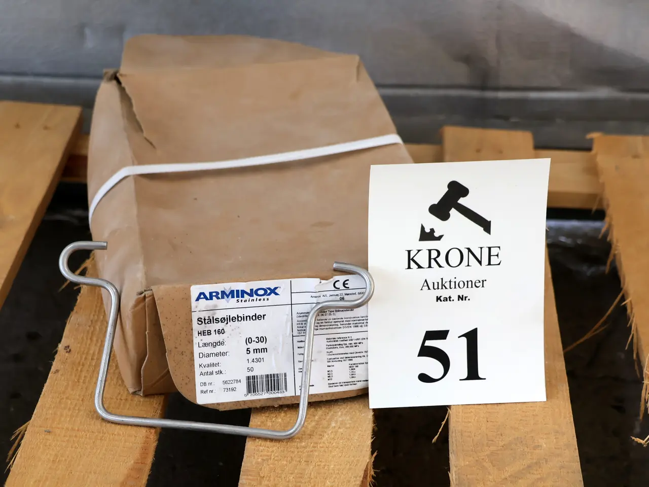 Billede 1 - 50 Stk Arminox murbindere, søjlebinder HEB160