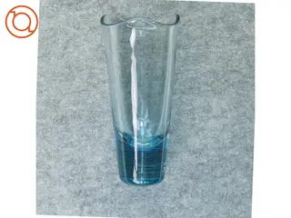 Aqua blå Glas Vase fra Holmegaard (str. 25 x 13 cm)