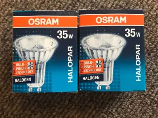 2 halogen pærer fra Osram