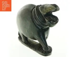 Stenfigur af flodhest (str. 11x9,5 cm)