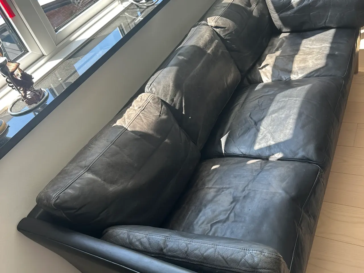 Billede 4 - Lædersofa i sort