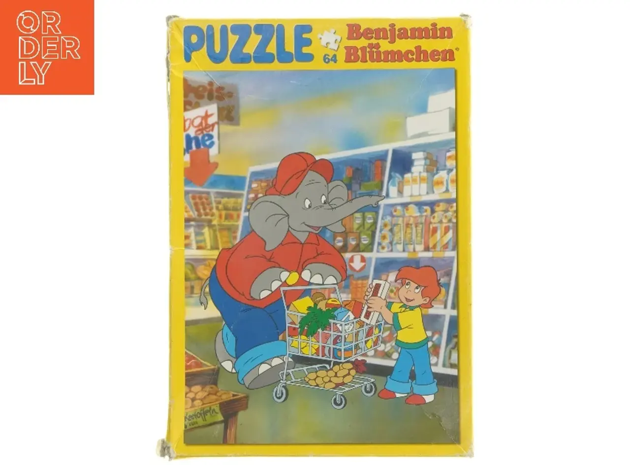 Billede 1 - Benjamin Blümchen puslespil 64 brikker fra Kidfun (str. 4x28x19 cm)