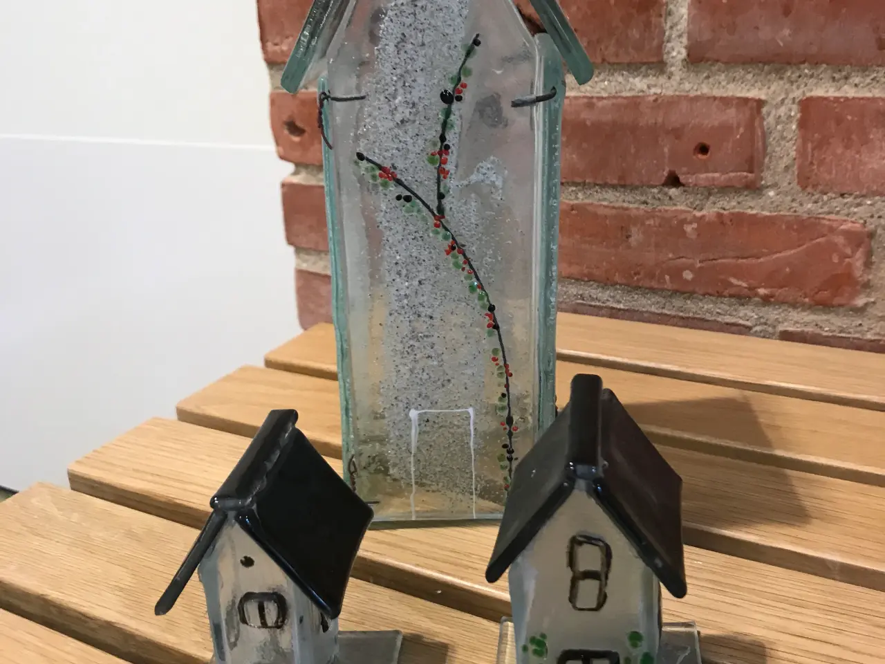 Billede 2 - Glas huse 3 stk sorte