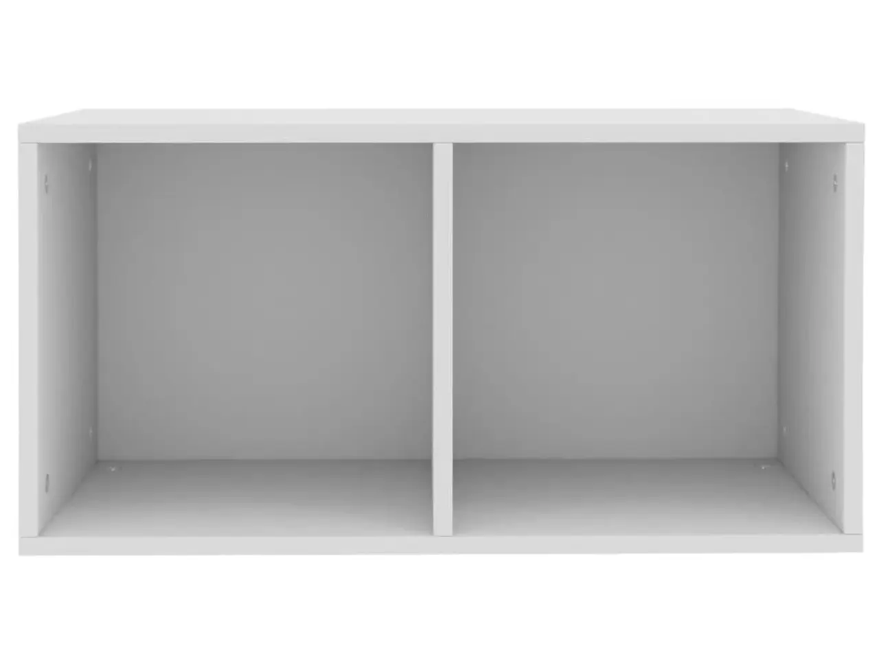 Billede 4 - Opbevaringsreol til lp'er 71x34x36 cm konstrueret træ hvid