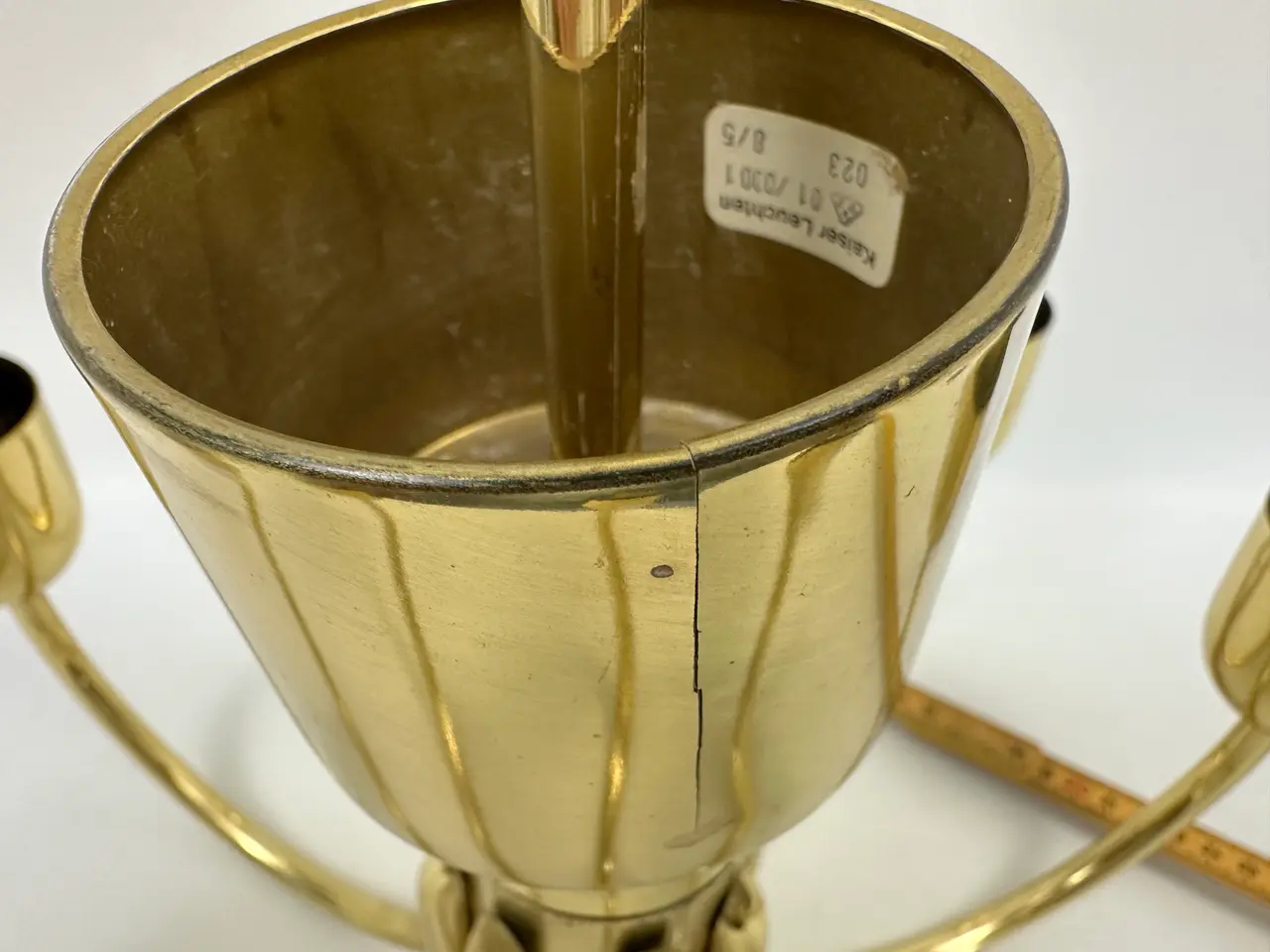 Billede 10 - Loftslampe / Lysekrone i messing (Kaiser Leuchten)