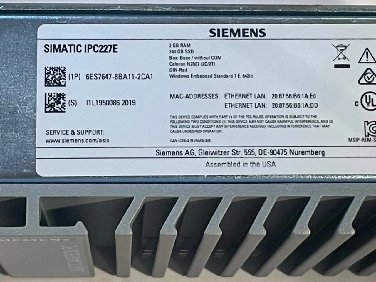 Billede 2 - Siemens SIMATIC IPC227E Nanobox PC – /