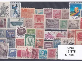 Kina Samling - 43 Stk. Stemplet/ustemplet