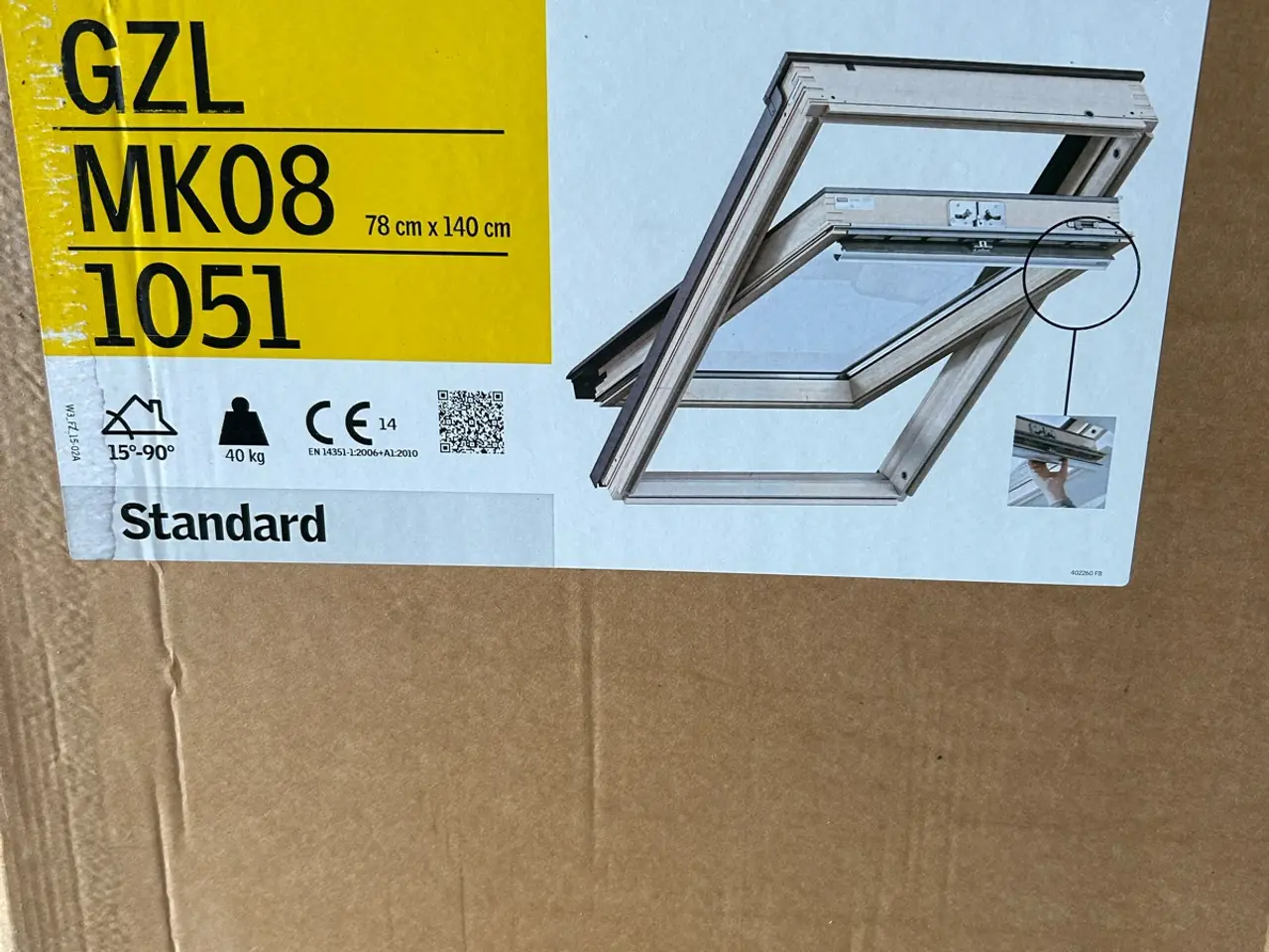 Billede 1 - Velux skråvindue 78 x 140 cm 