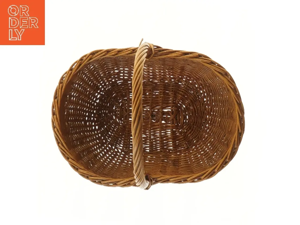 Billede 2 - Flettet kurv med hank (str. 42x46 cm)