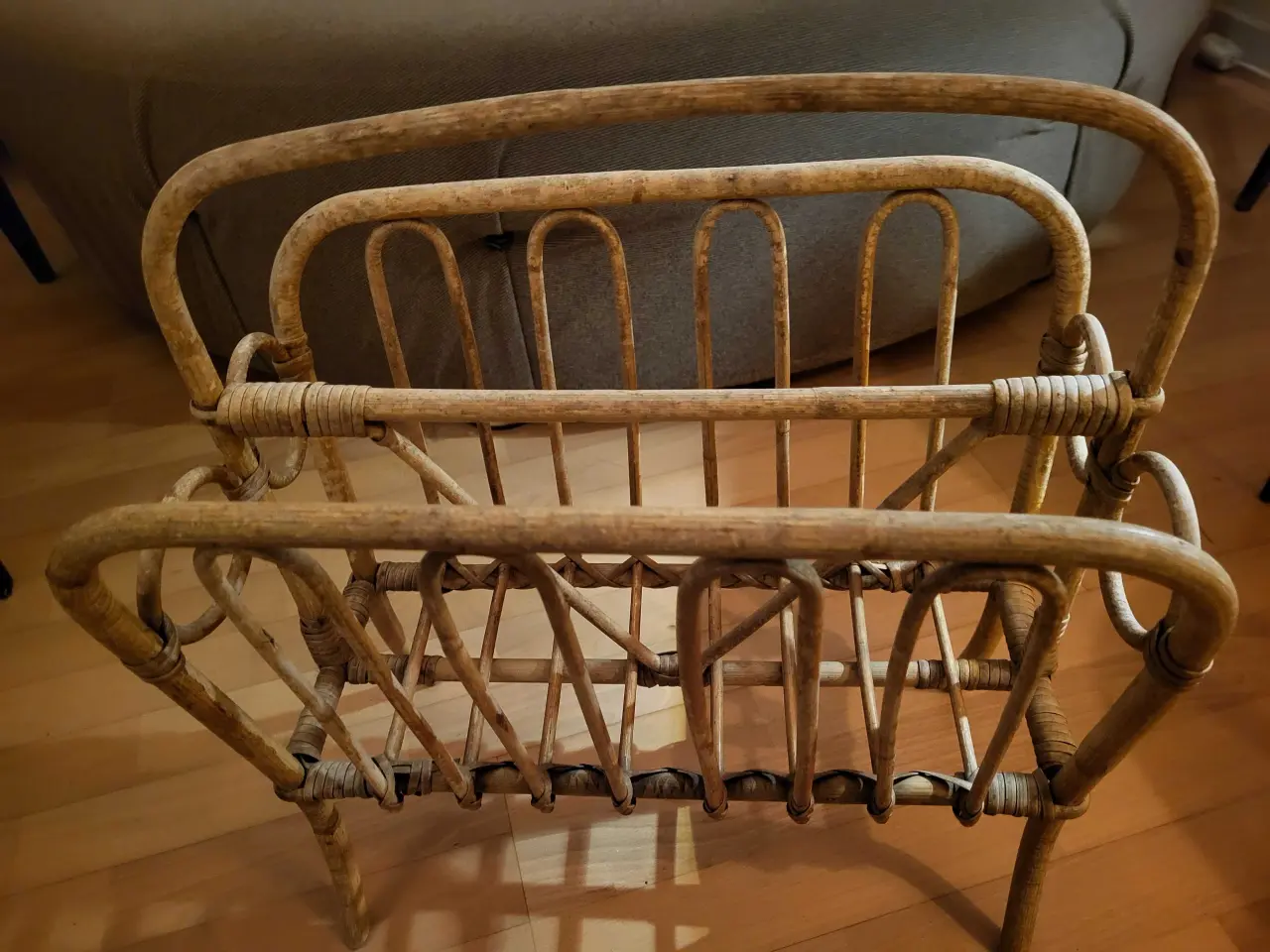 Billede 4 - Vintage magasin holder i bambus