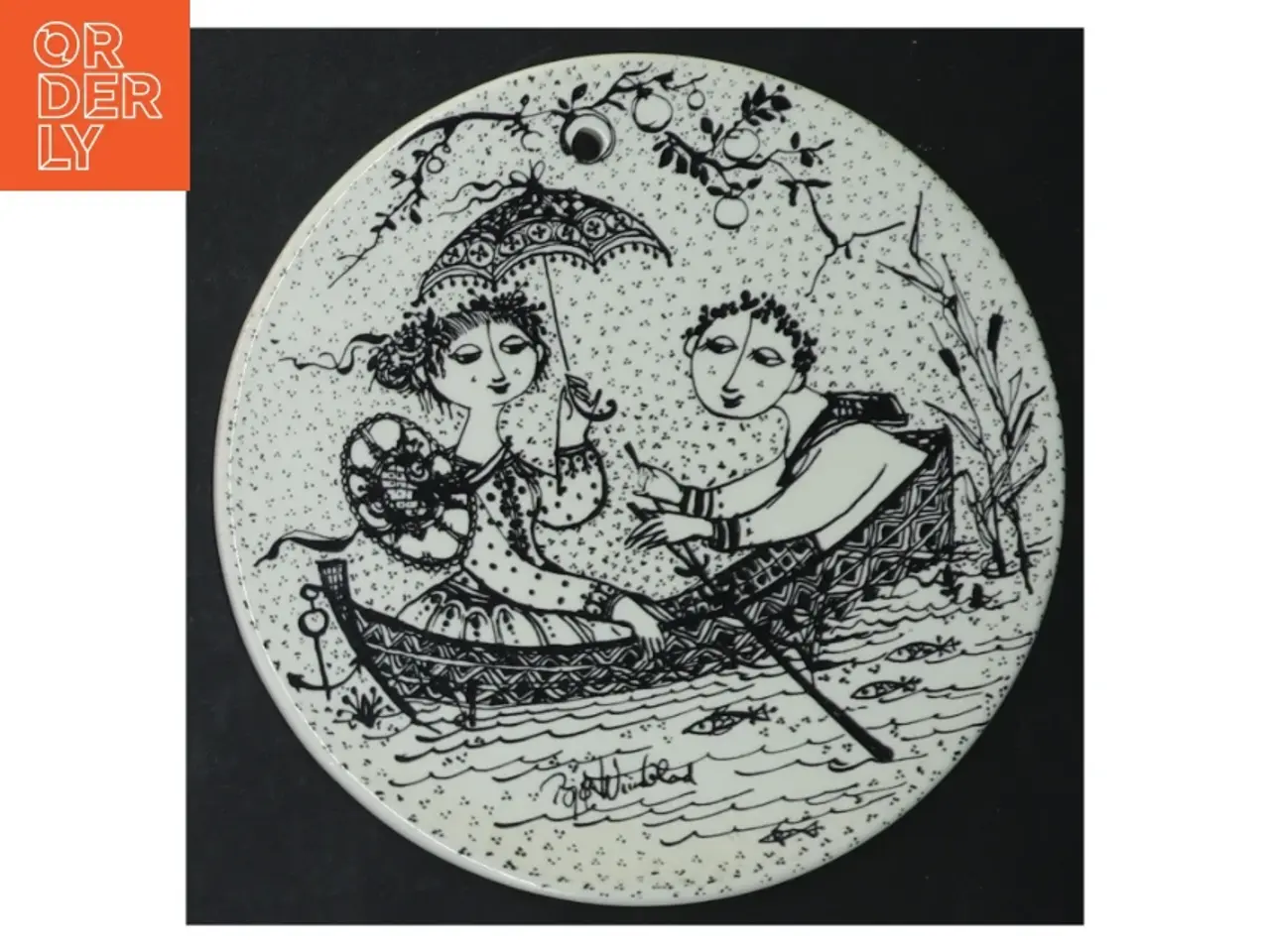 Billede 1 - Bjørn Wiinblad platter fra Nymlle (str. Ø 15. cm. 4 styk)