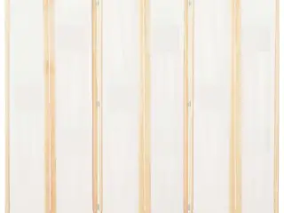 6-panelers rumdeler 240 x 170 x 4 cm stof cremefarvet