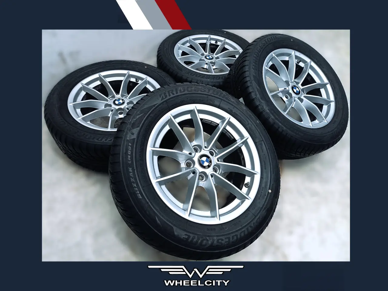 Billede 1 - 5x112 16 ET22 nav 66,6ø BMW vintersæt inkl.TPMS