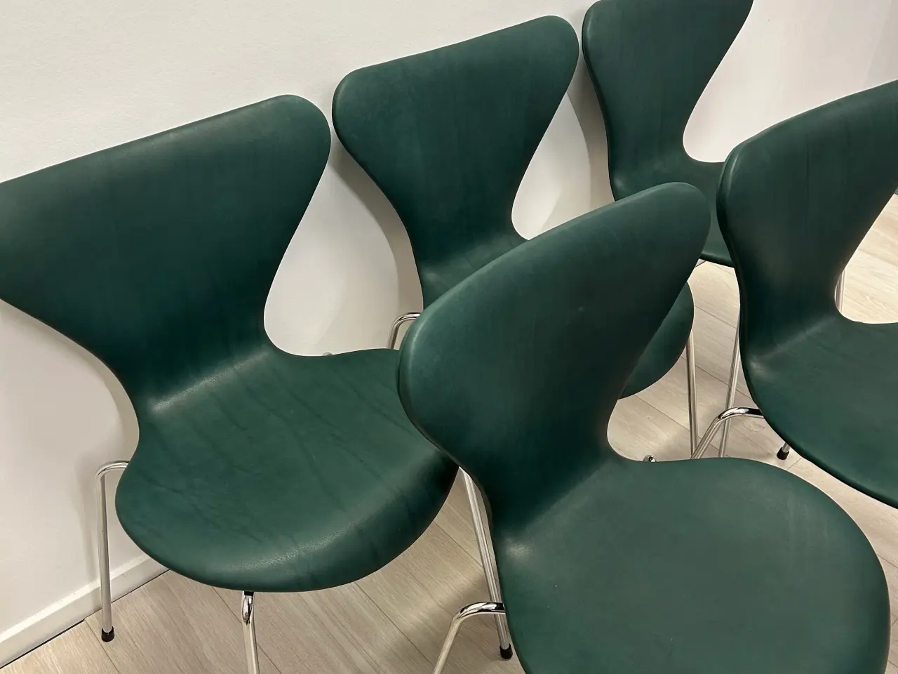 Billede 7 - Arne Jacobsen Syverstole Pure anilin Grøn