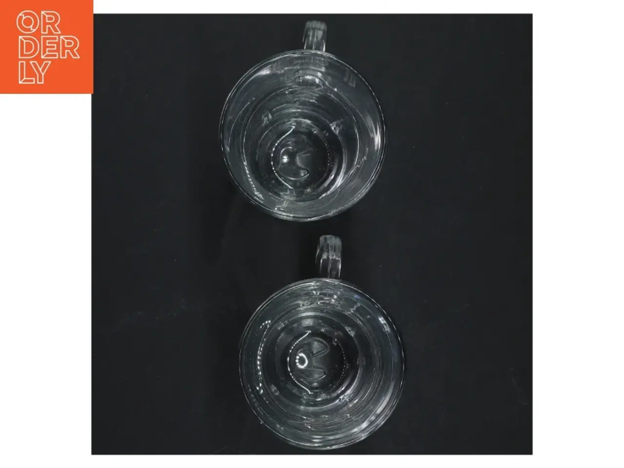 Billede 2 - Glas krus med metallisk bånd (str. H 11,5 cm)
