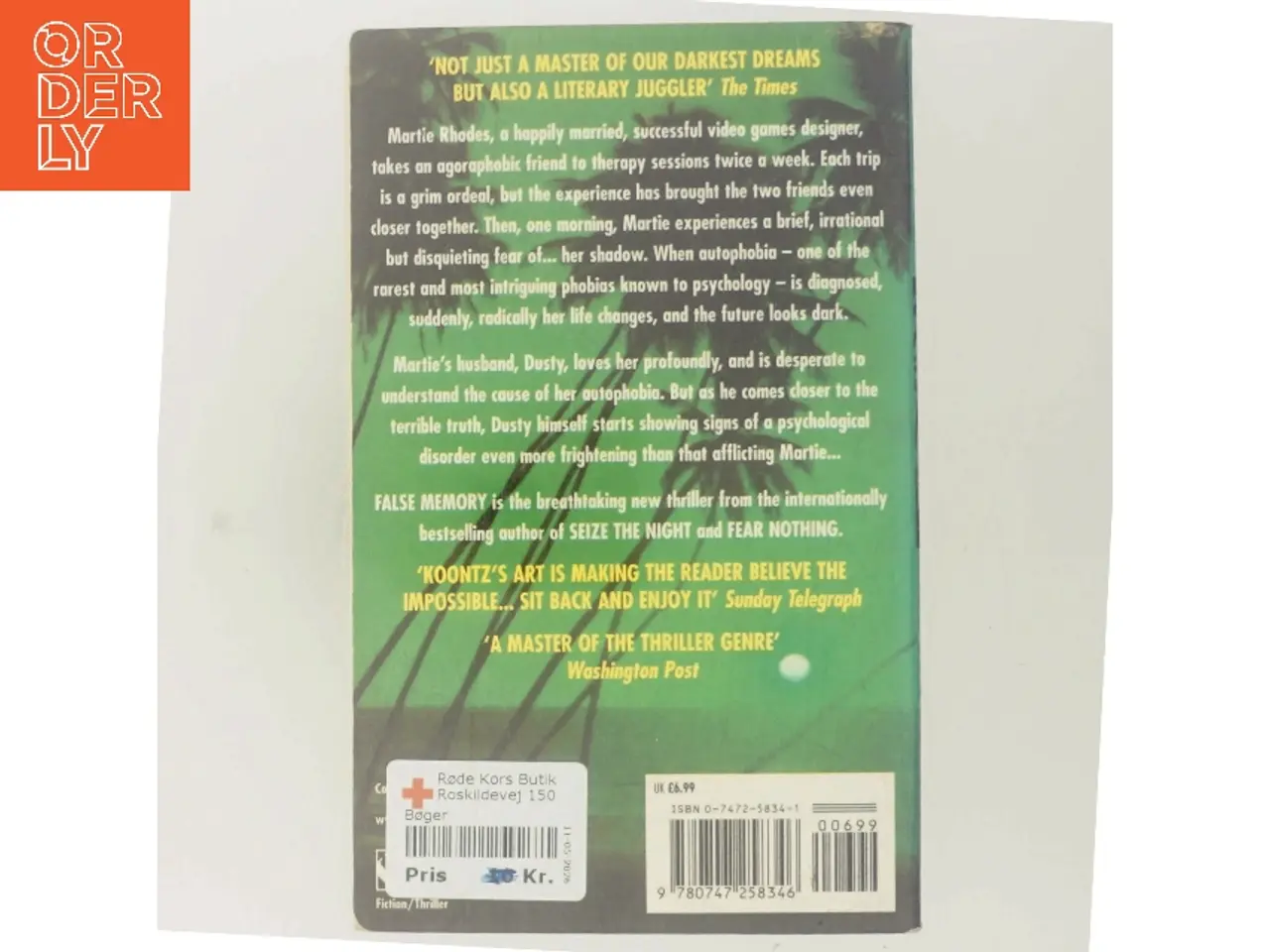 Billede 3 - False Memory af Dean Koontz (Bog)