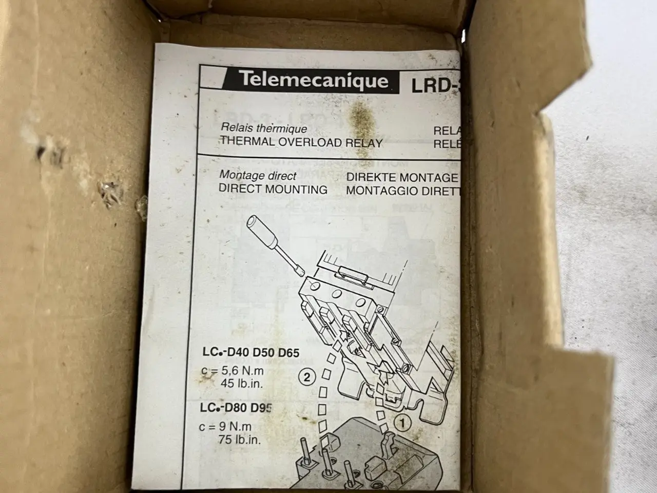 Billede 10 - Telemecanique LRD3357 Thermal Overload relæ 37–50A