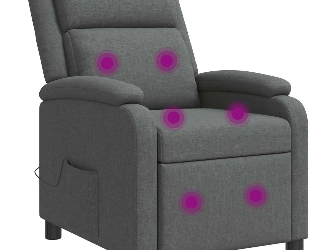 Billede 1 - Massage lænestol med reclinerfunktion - mørkegrå