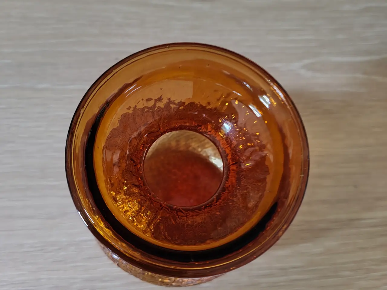 Billede 3 - Flot ravfarvet hyacintvase