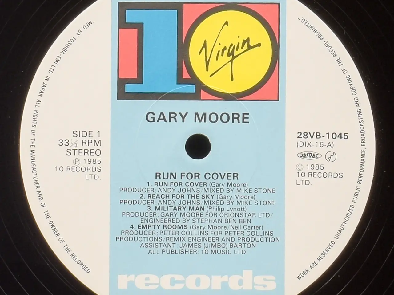Billede 5 - Gary Moore - Run For Cover - JAPAN 1985 - EX/EX