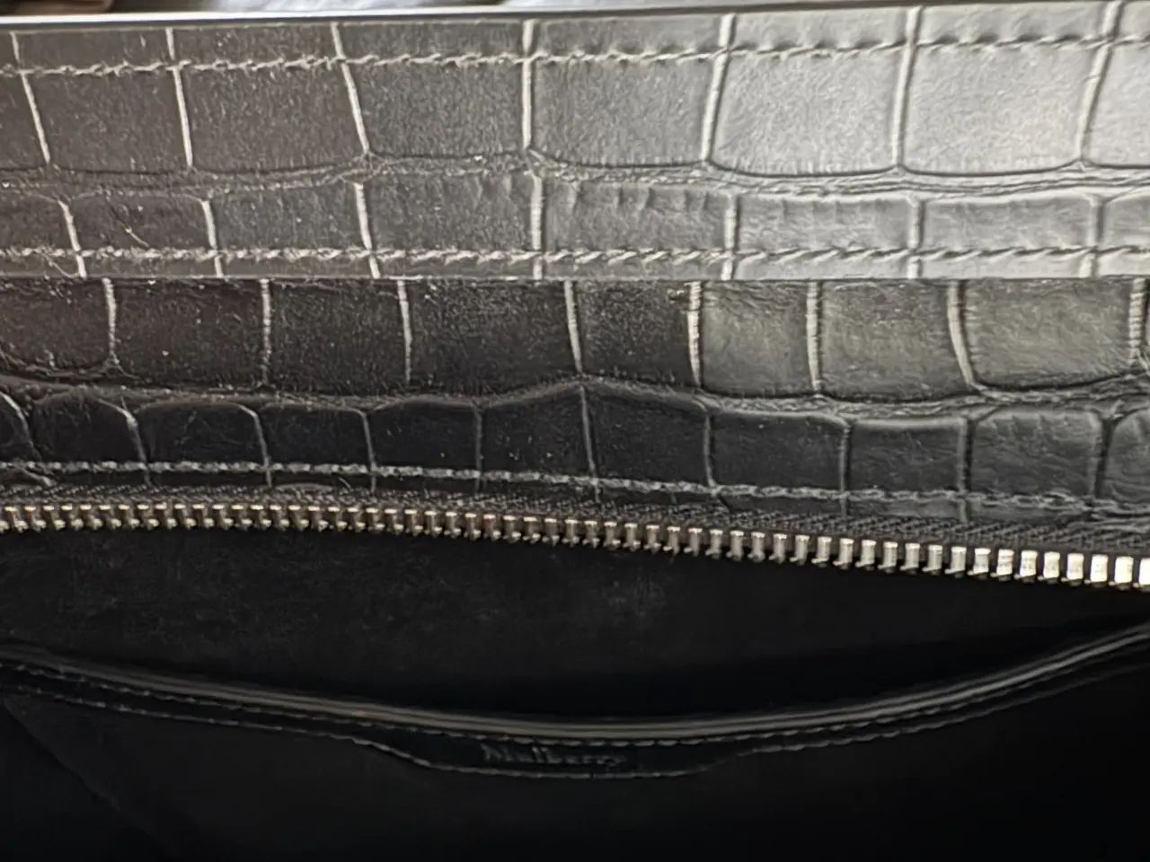 Billede 7 - Mulberry small zipped Bayswater, Croc.