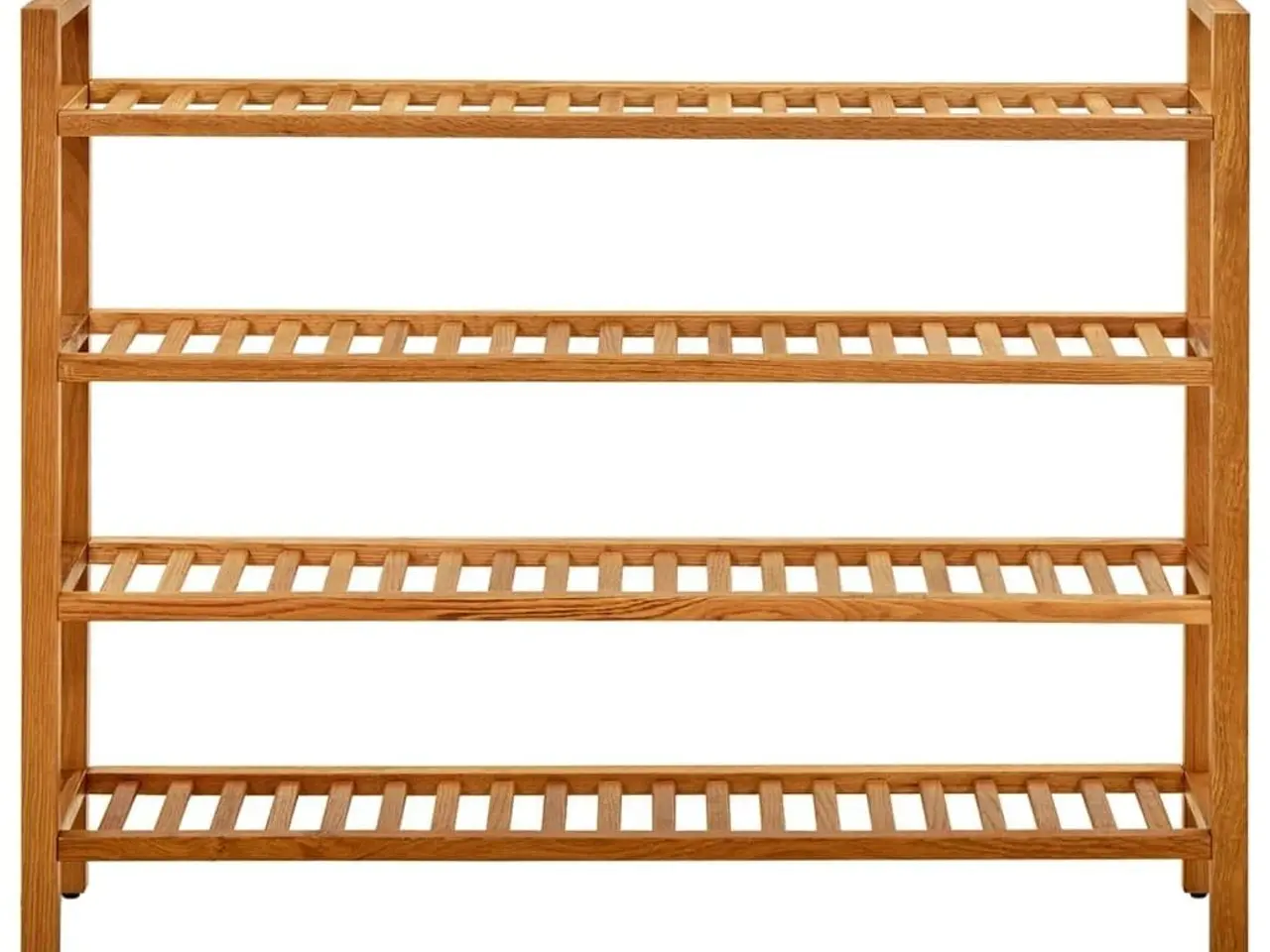 Billede 2 - Skostativ med 4 hylder i massivt egetræ - 100 x 27 x 80 cm
