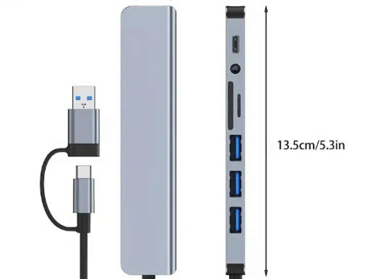 Billede 2 - USB-hub 8-i-1 med USB-C adapter