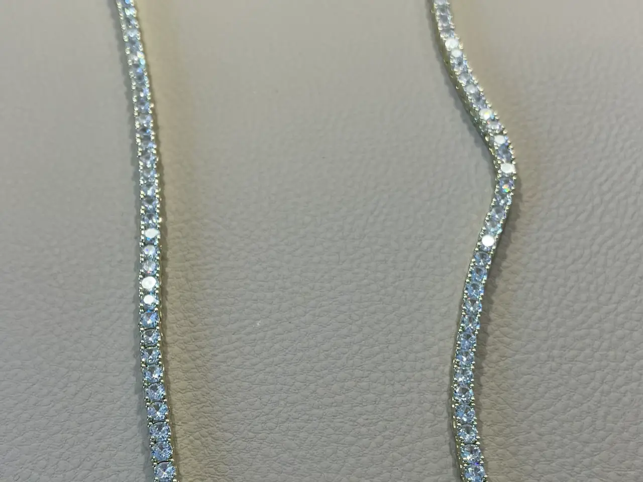Billede 2 - 3mm goldfilled tennis halskæde 