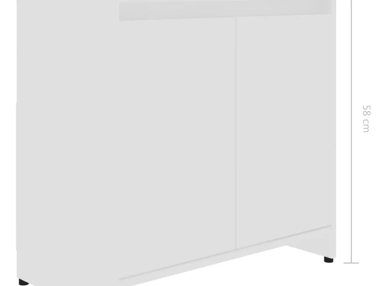 Billede 11 - Badeværelsesskab 60x33x61 cm konstrueret træ hvid
