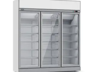 Displayfryseskab med 3 glasdøre – 1600 L – grå