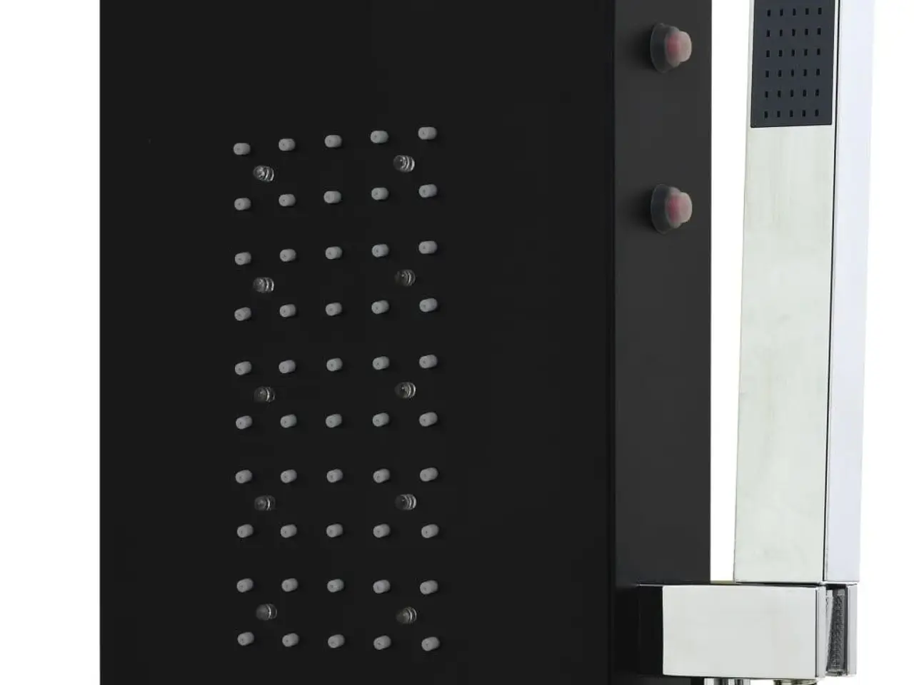 Billede 8 - Brusepanel i aluminium med LED - 20 × 44 × 130 cm, sort